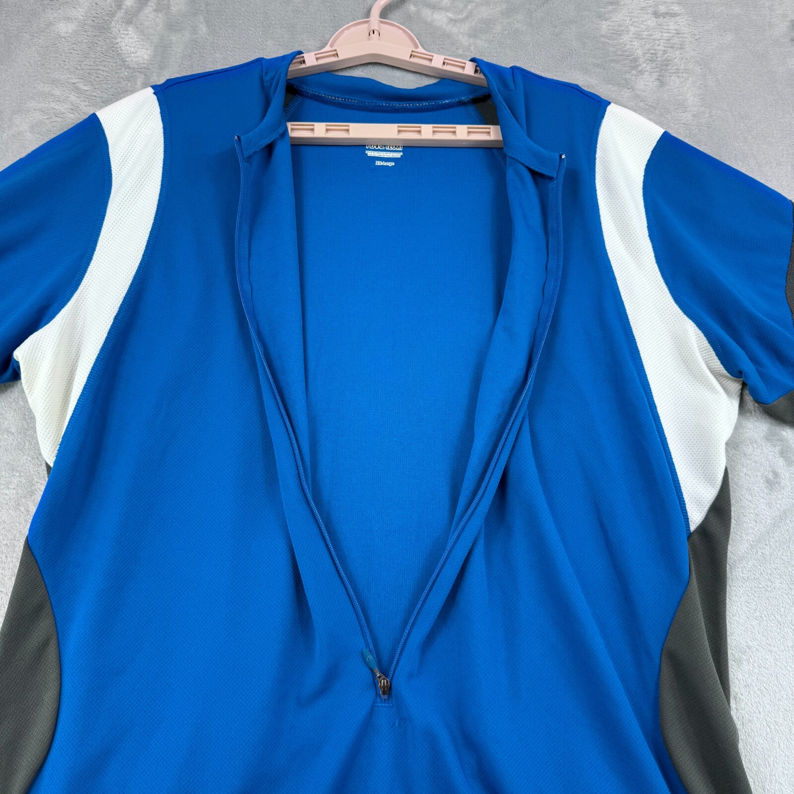 Pearl Izumi Cycling Shirt Select Men's 2XL Blue Short Sleeve Zip gallery