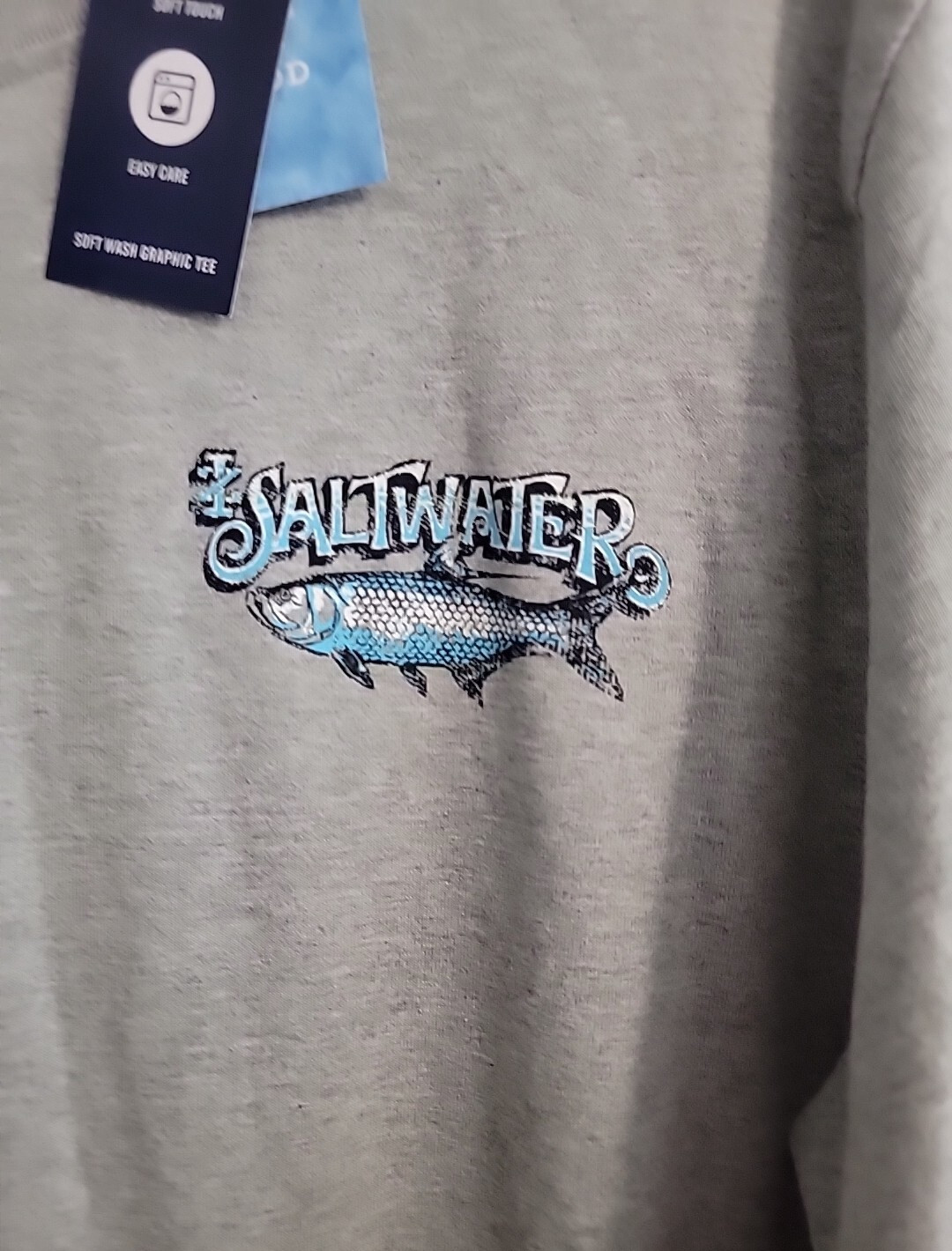 IZOD Saltwater Fishing Shirt Men's Large Bait & Tackle Beer SaltLife Ocean gallery