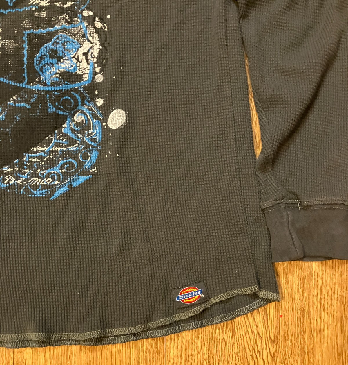 Vintage Y2K Dickies Thermal Long Sleeve Graphic Print Shirt Dark Gray Men’s 2XL gallery