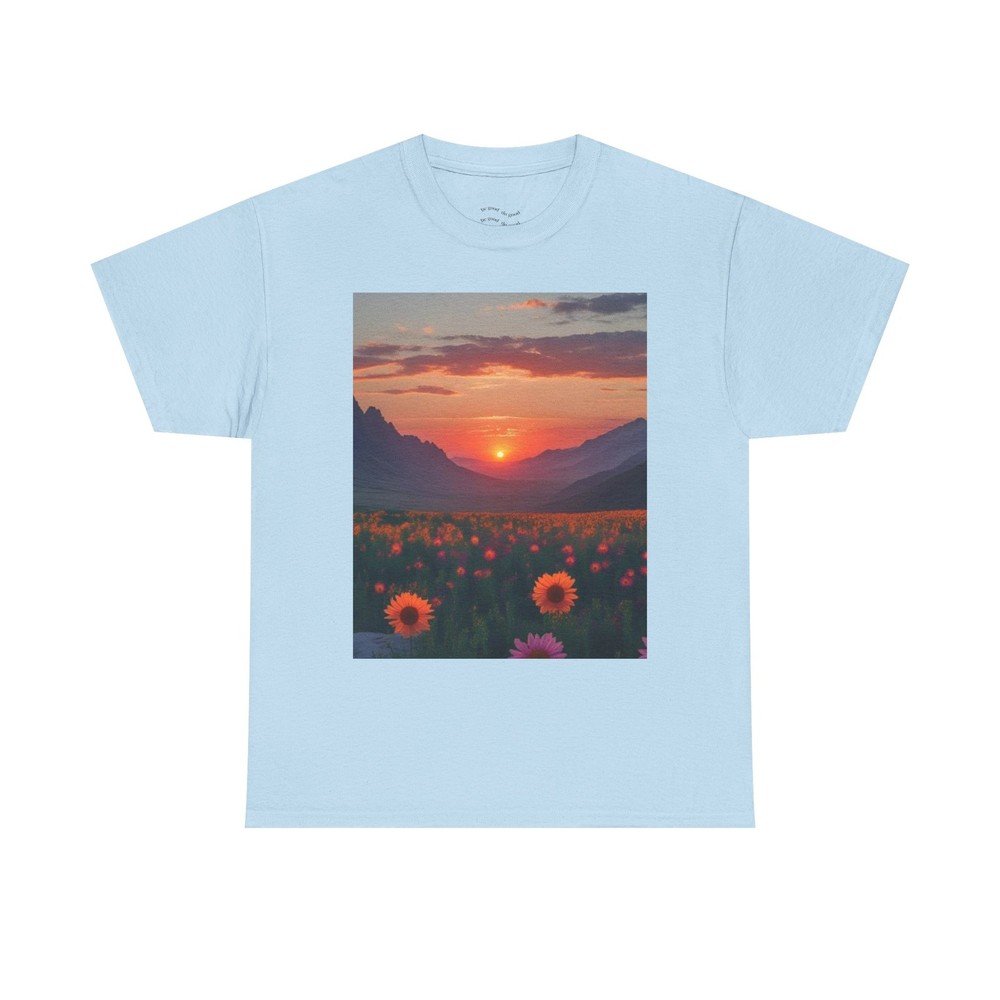 Sunset Bloom Unisex Heavy Cotton Tee