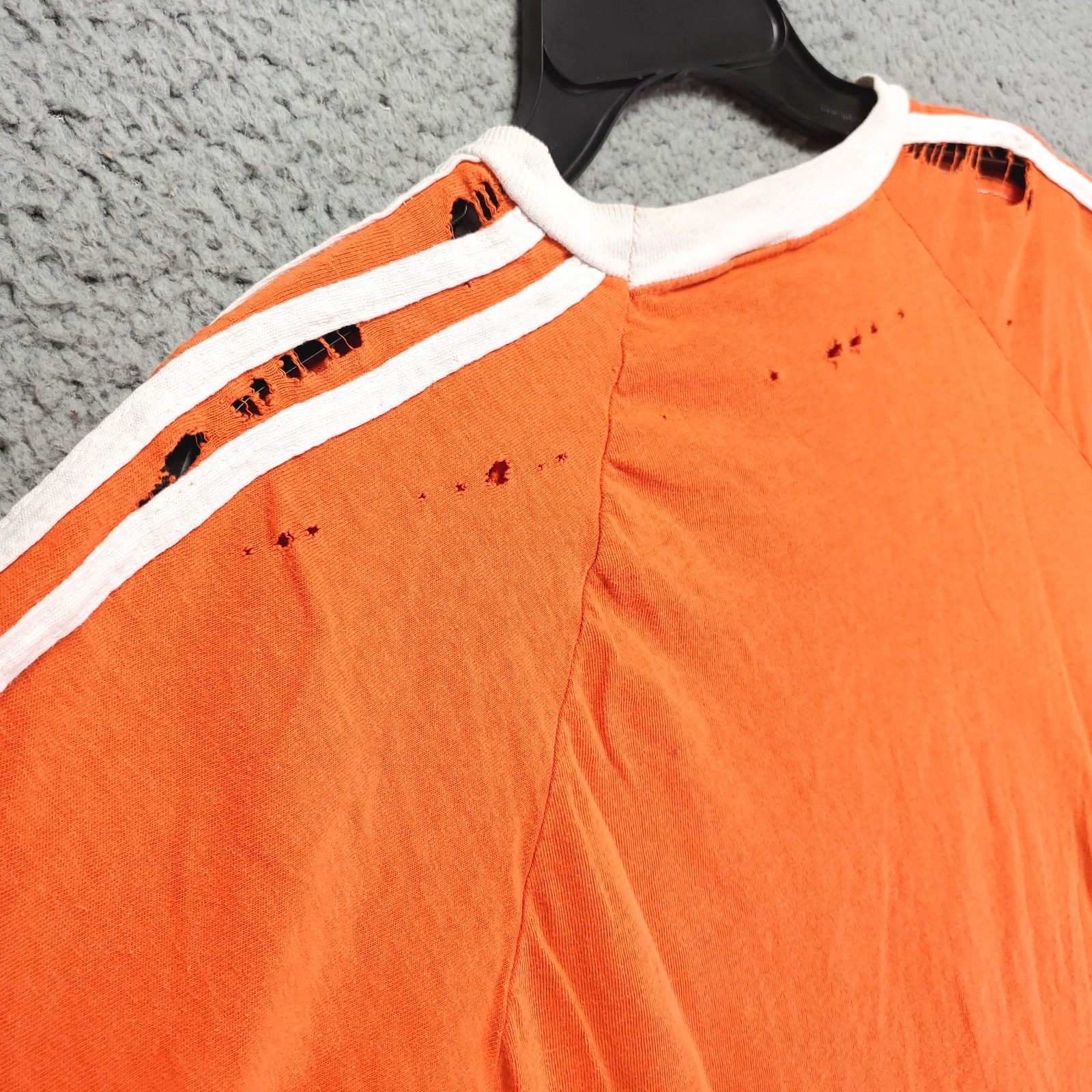 Vintage 70s Artex Texas Tower Ringer T Shirt Mens L Fits S Orange Distressed USA gallery