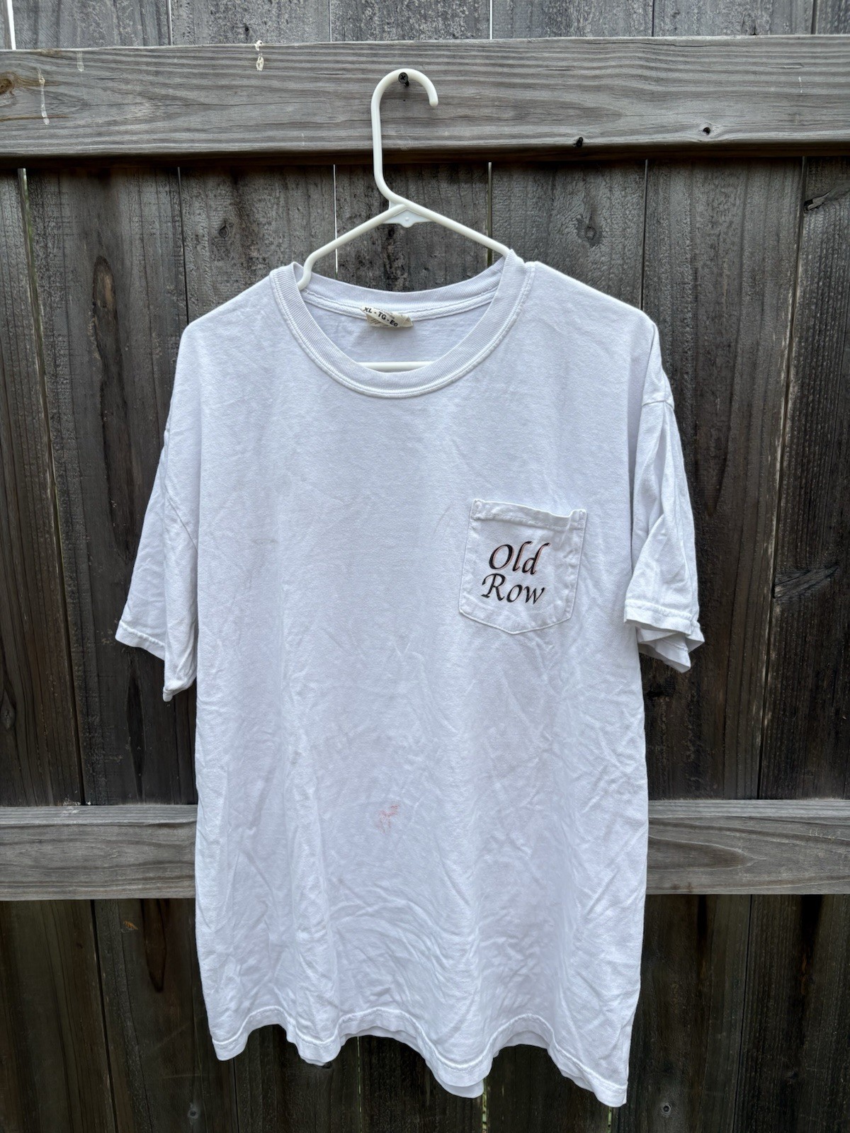 Comfort Colors Men's XL White Graphic Print Pocket Tee Old Row “Vodka Soda” gallery