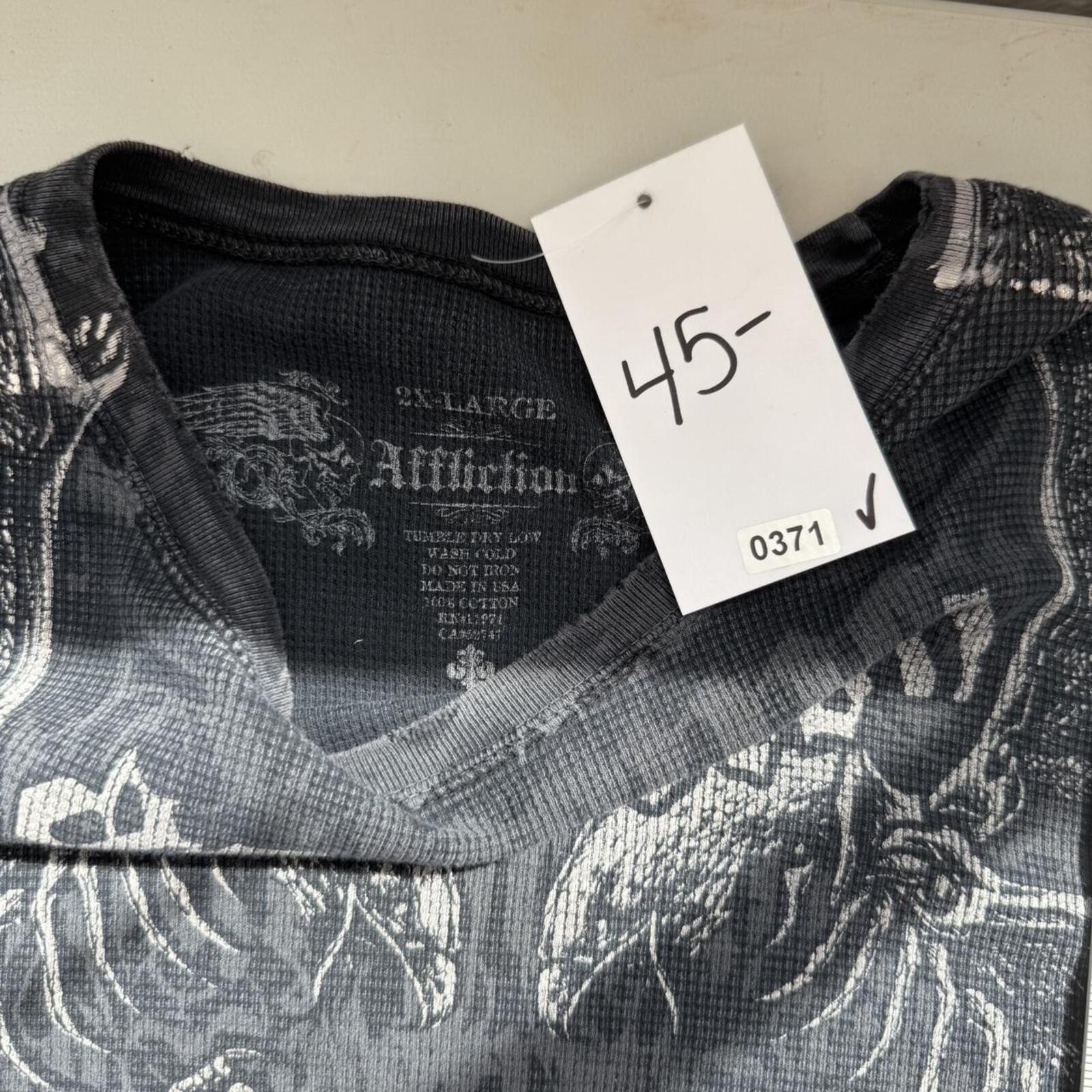 Y2K affliction skeleton wings long sleeve thermal (0371) gallery