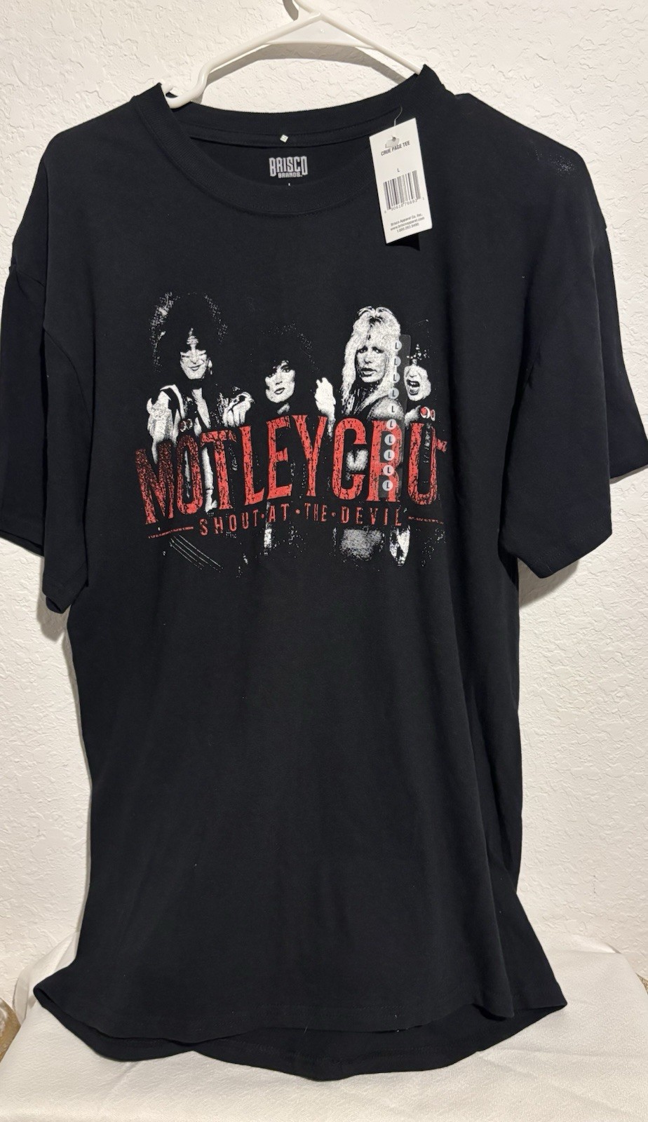 Motley Crue Shout .at .the Devil T Shirt Size Large Brisco Apparel NWT gallery