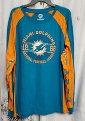 Miami Dolphins Hands High NFL 1966 Long Sleeve Men’s Football T-Shirt 2XL/46-48
