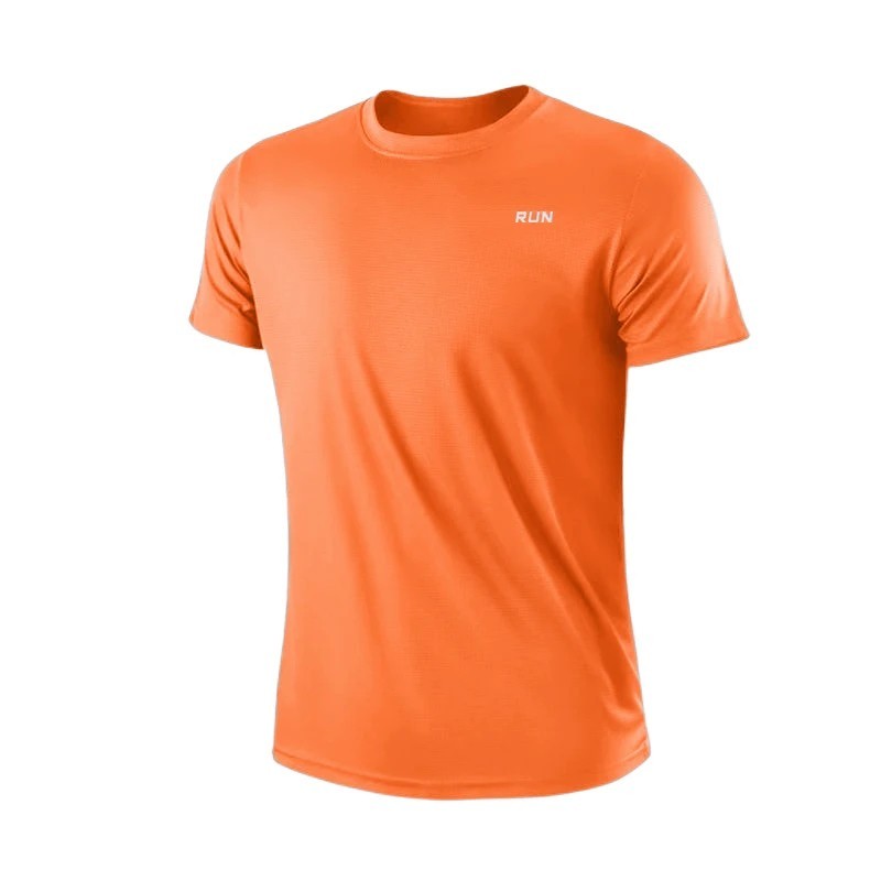 Men Summer Ice Silk Short Sleeve T-Shirt Quick Dry Fitness Sports Gym Wear Gift gallery