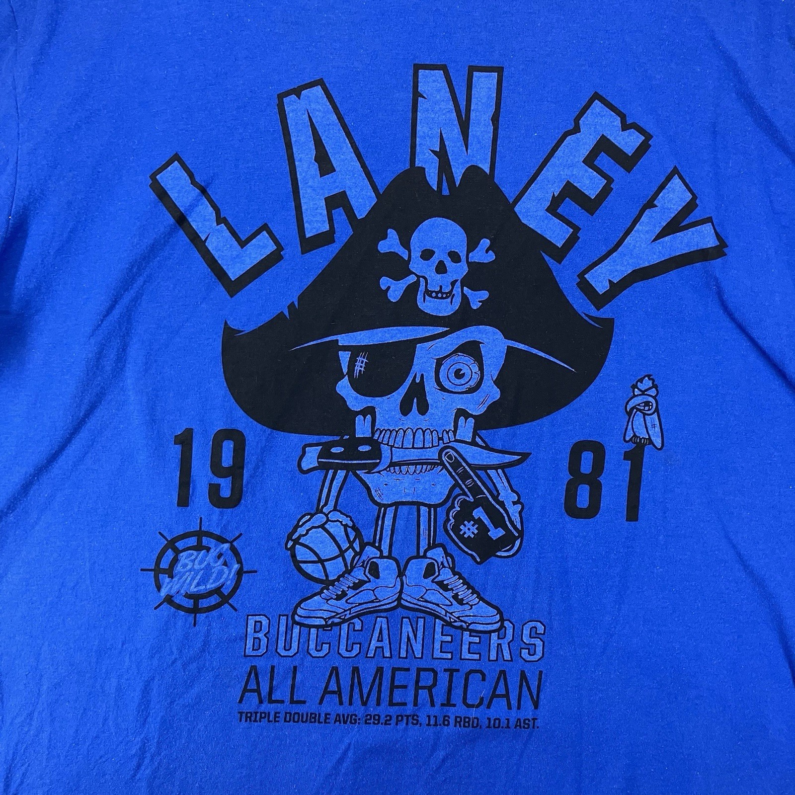 Jordan Jumpman T Shirt Mens 2XL Blue Laney Buccaneers Short Sleeve Cotton Faded gallery