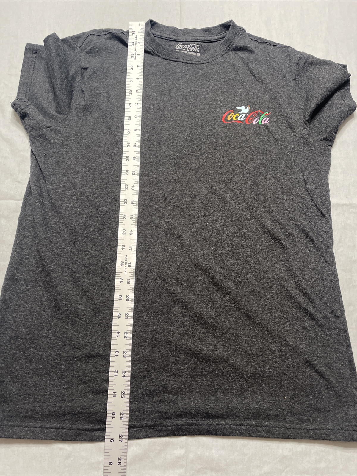 Coca Cola Shirt Mens Medium Gray Logo Short Sleeve 1971 Unity Collection gallery
