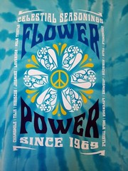 CELESTIAL SEASONINGS TEA “Flower Power” Tie-dyed T-Shirt, NEW w/Tags 100% Cotton