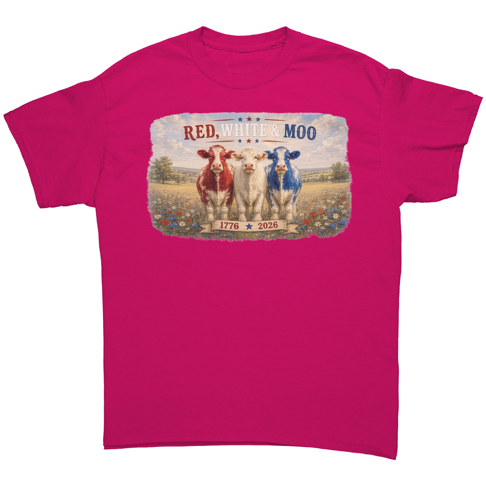 Cute Patriotic Red White & Moo Tshirt July 4th Shirt Funny Sarcastic Cow Tee gallery