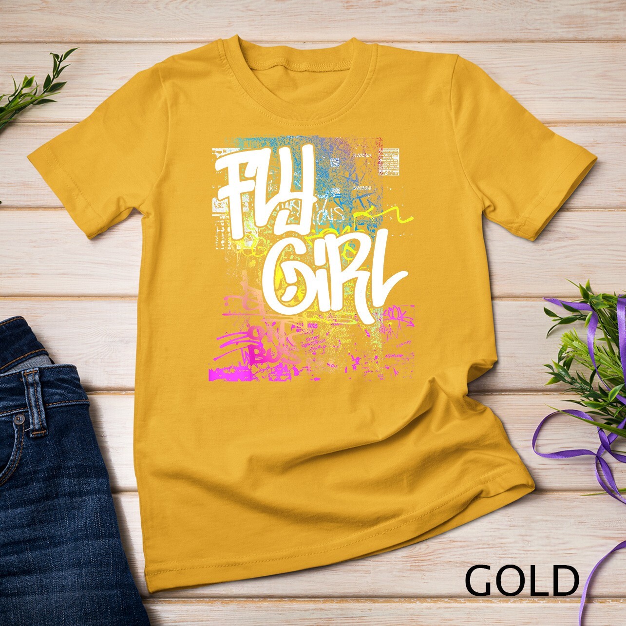 Fly Girl 80s 90sRap B-Girl Old School Hip Hop Graffiti T-Shirt Unisex T-shirt gallery