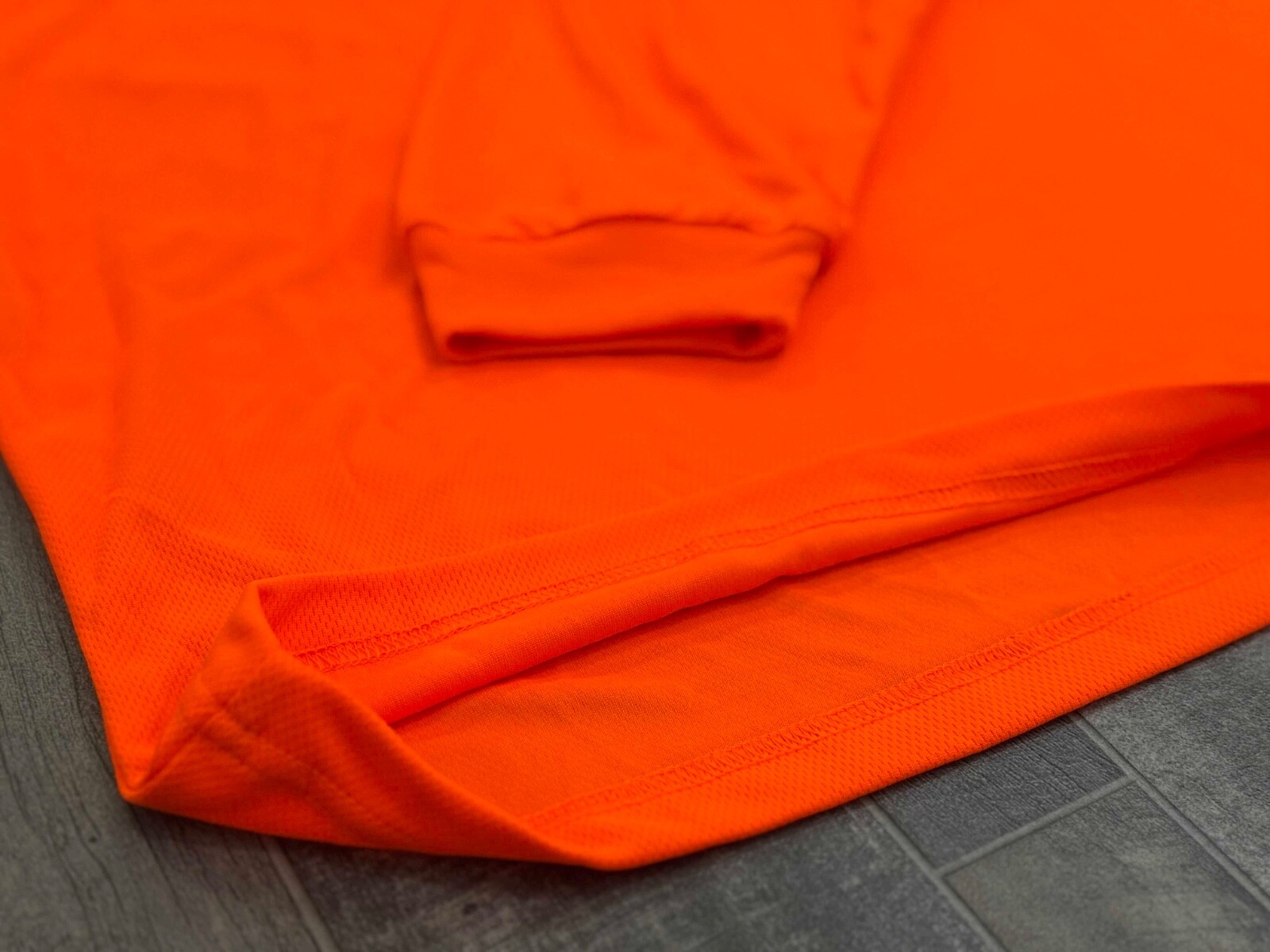 DRI-FIT Hoodie Long Sleeve T-Shirts, UPF 50+ Sun Protection Hooded SAFETY ORANGE gallery