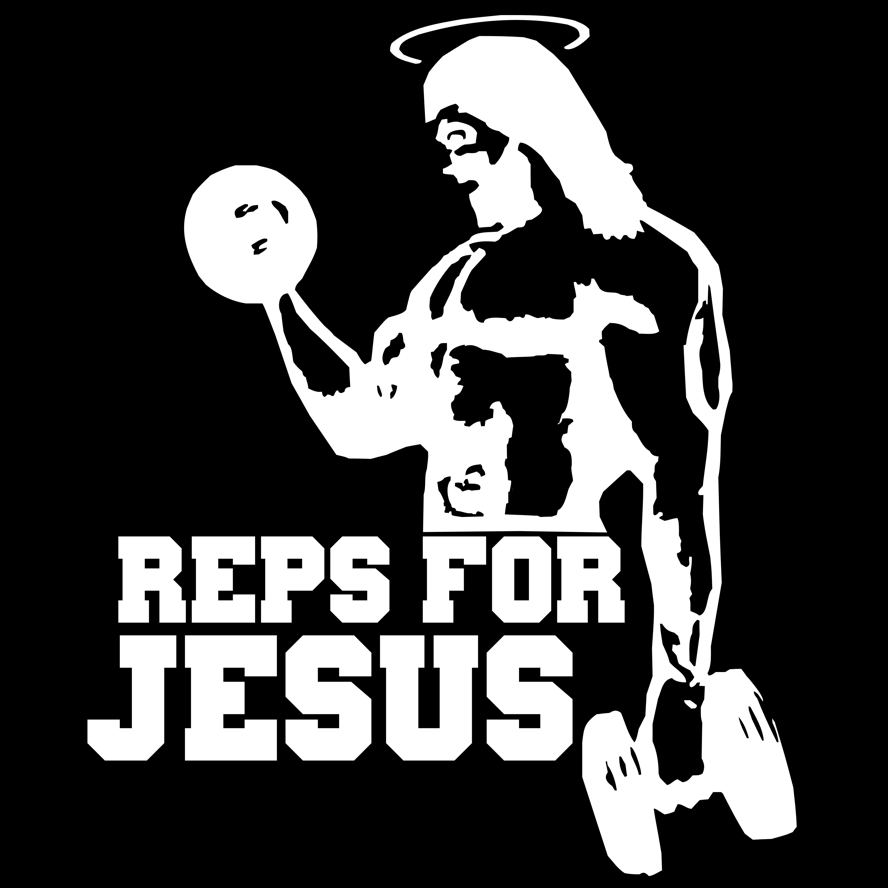 weight training lifting gym tee T-shirt tshirt body building REPS FOR JESUS G