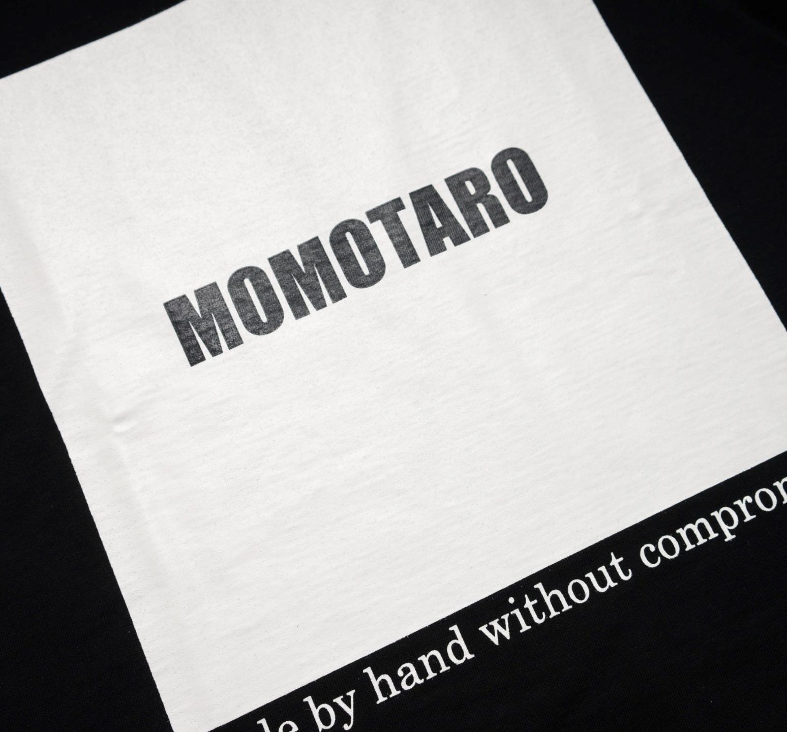 Momotaro $90 NWT Momotaro Black White Cotton Box Logo T-Shirt 07-135 L gallery