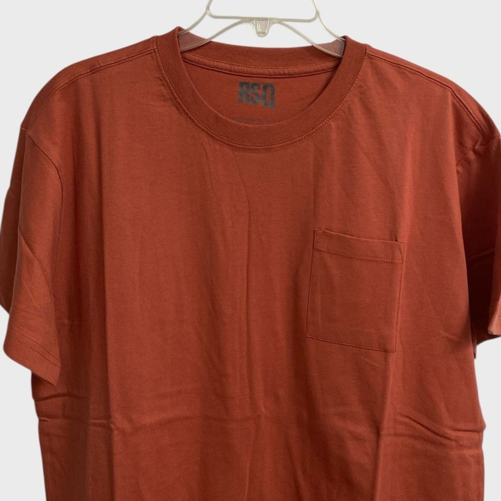NWT Urban Outfitters RSQ Burnt Orange Pocket Tee M Soft Minimalist Unisex Casual gallery