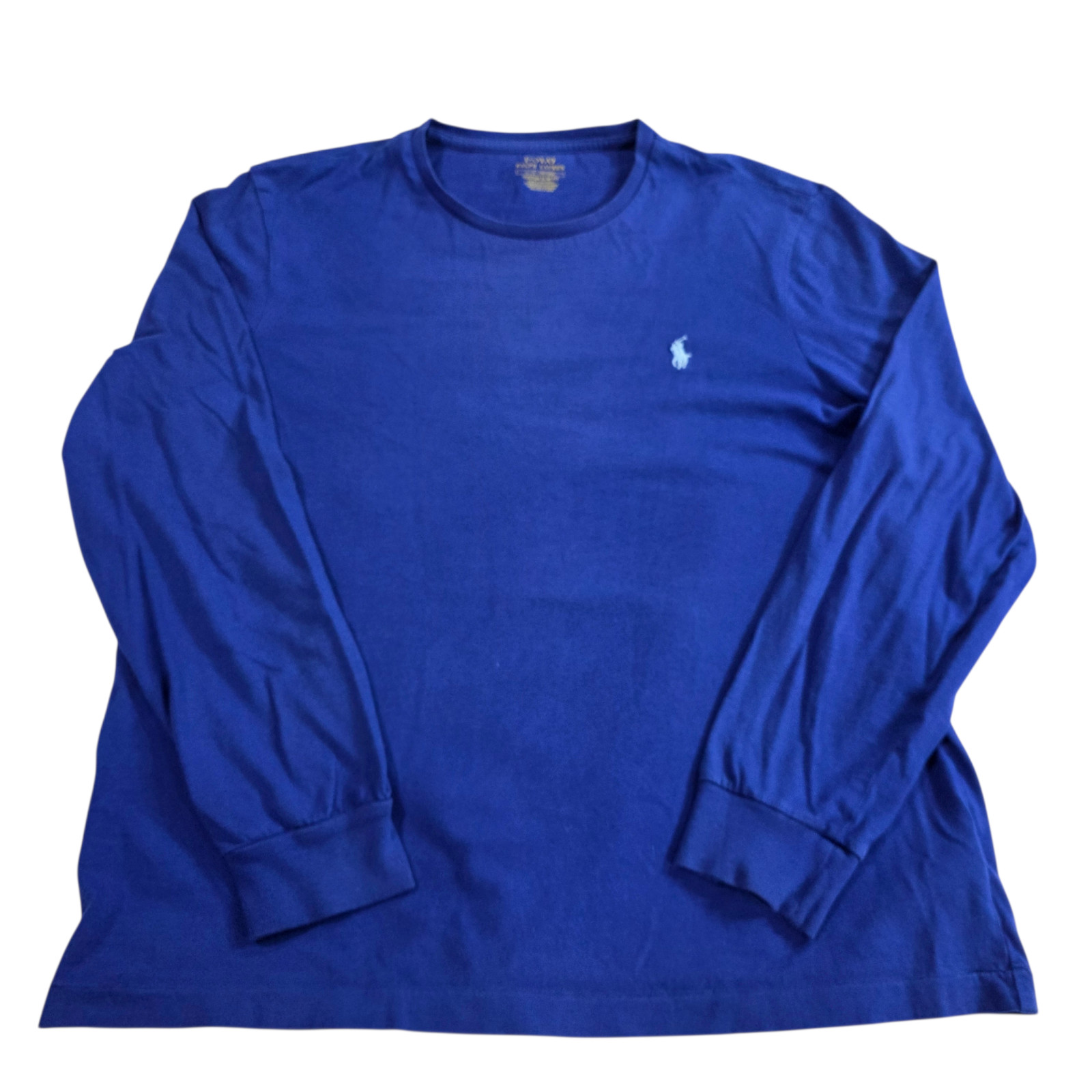 Polo Ralph Lauren T-Shirt Mens Large Blue Custom Slim Fit Crew Neck Long Sleeve gallery