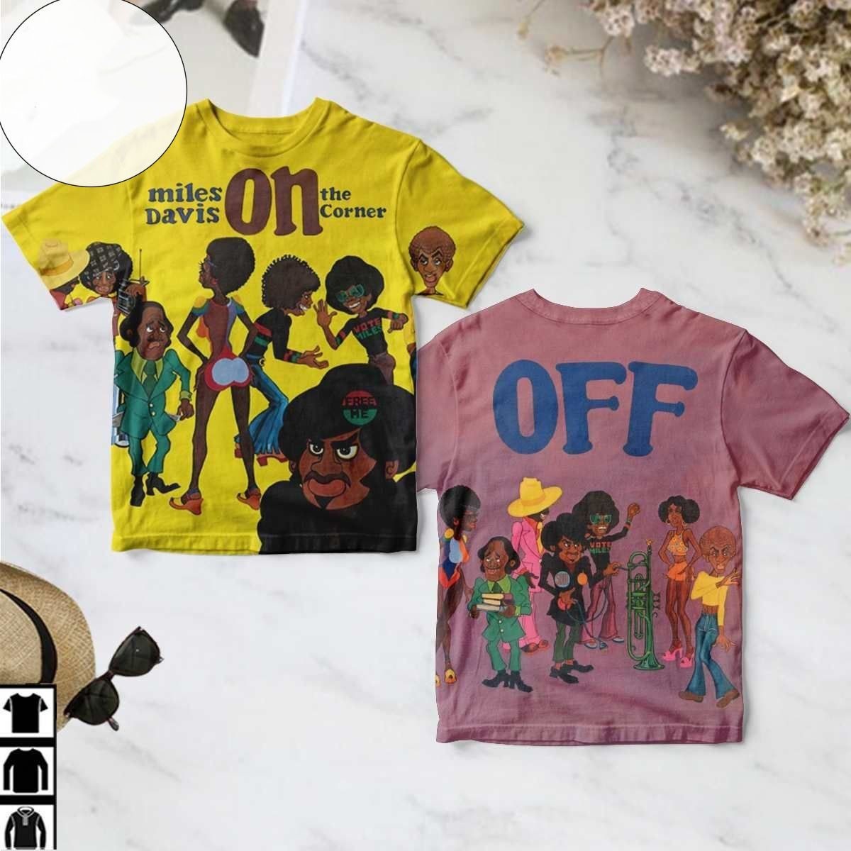 3D AOP Miles Davis – On The Corner Album 3D Unisex Shirt All Size LO796