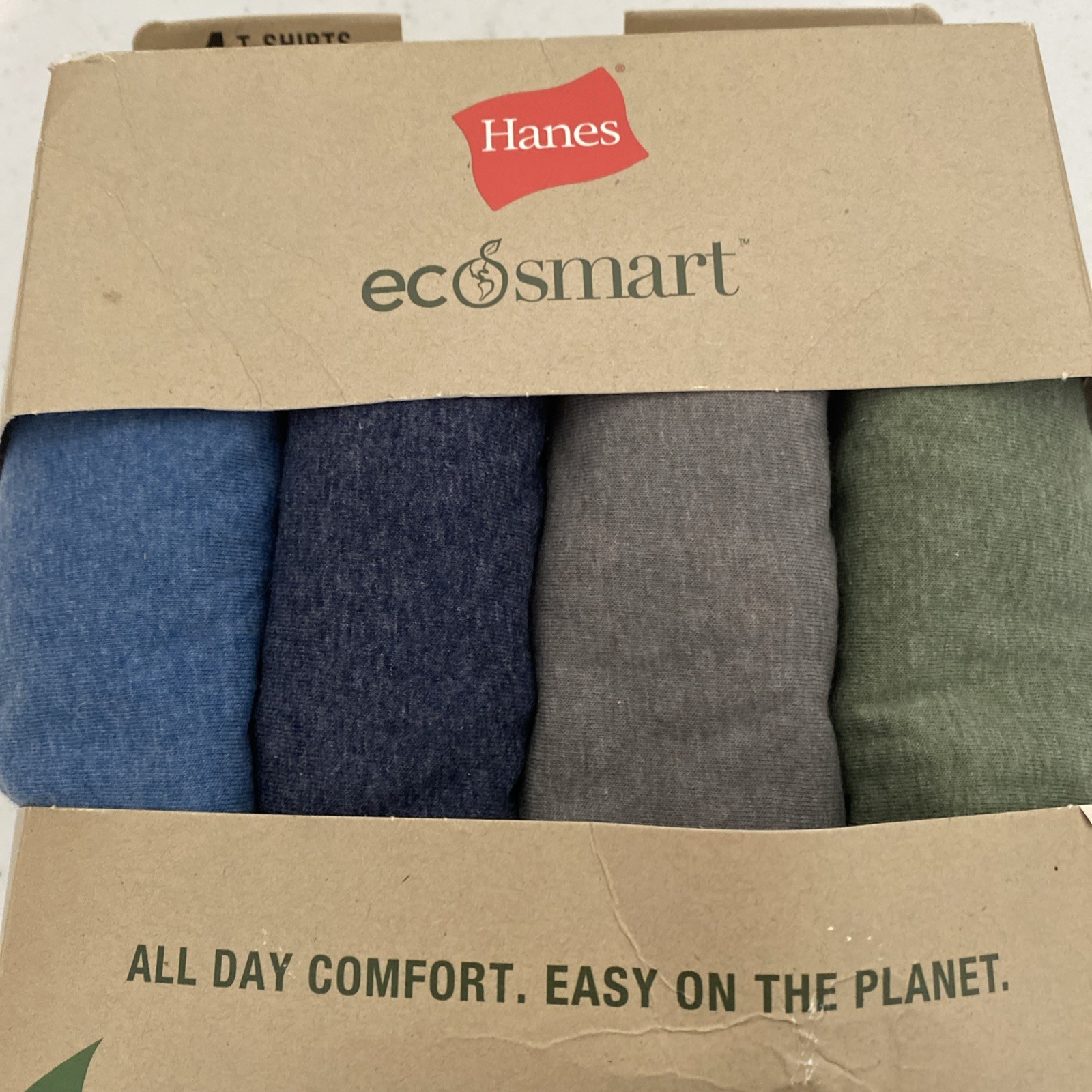 4 Pack Hanes Ecosmart Men's T-Shirts Short Sleeve Size Medium New gallery