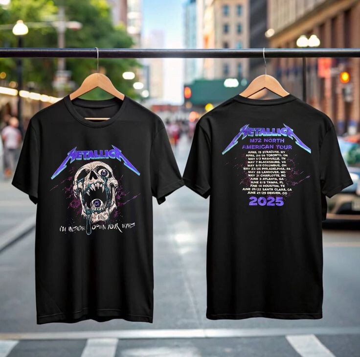 HOT! Metallica M72 North American Tour 2025 T-Shirt, Gift for Fan Metallica Band gallery
