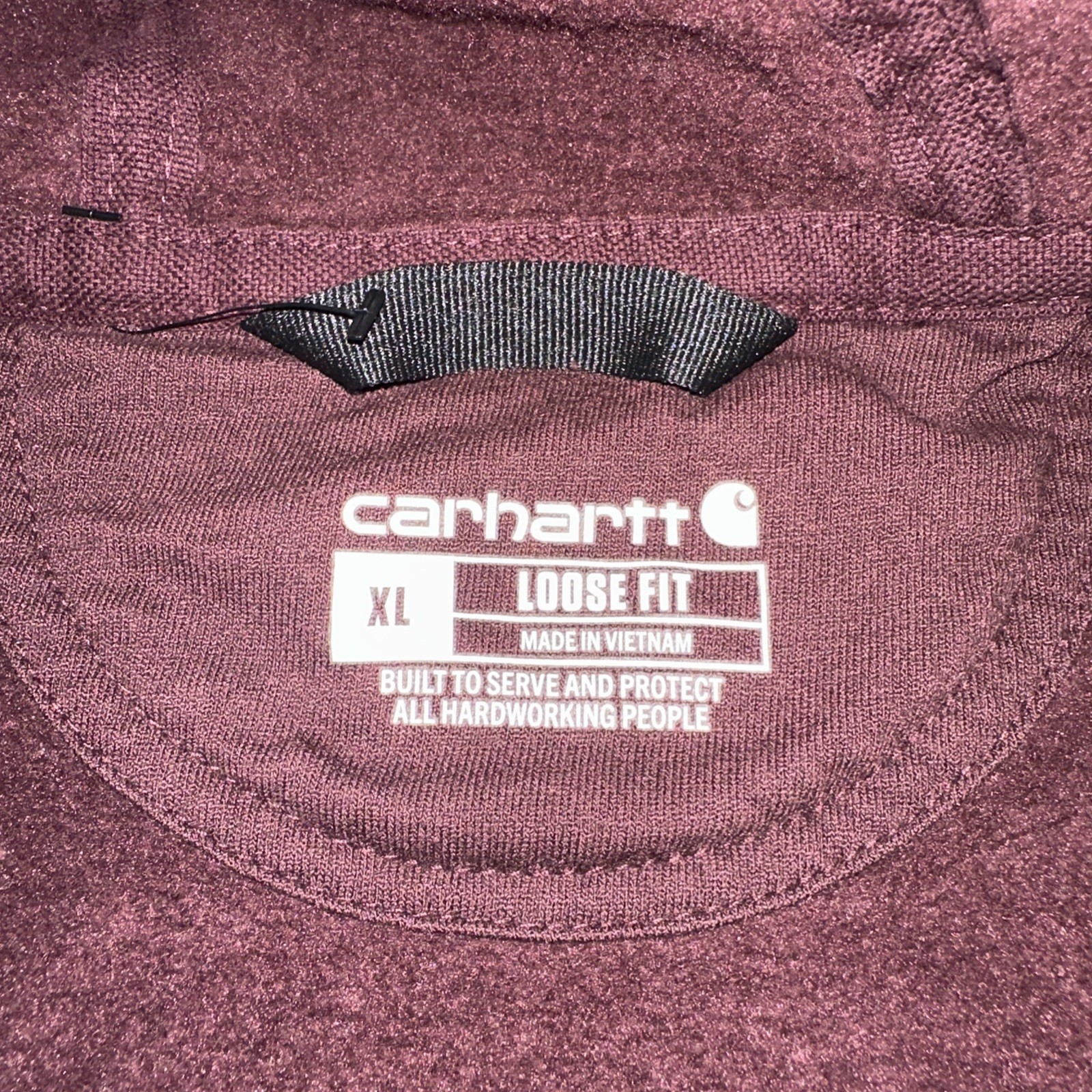 Carhartt Loose Fit Men’s XL Maroon Spring 2025 Cotton Blend Hoodie Sweatshirt gallery