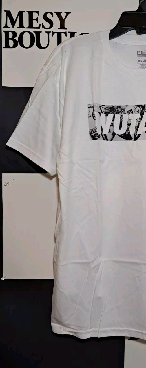 Wu-Tang T-Shirts Short Sleeve 100%Cotton Mens Graphic Logo Box Large White gallery