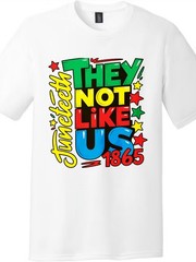 Retro Graffiti “They Not Like Us” Juneteenth 1865 Tee