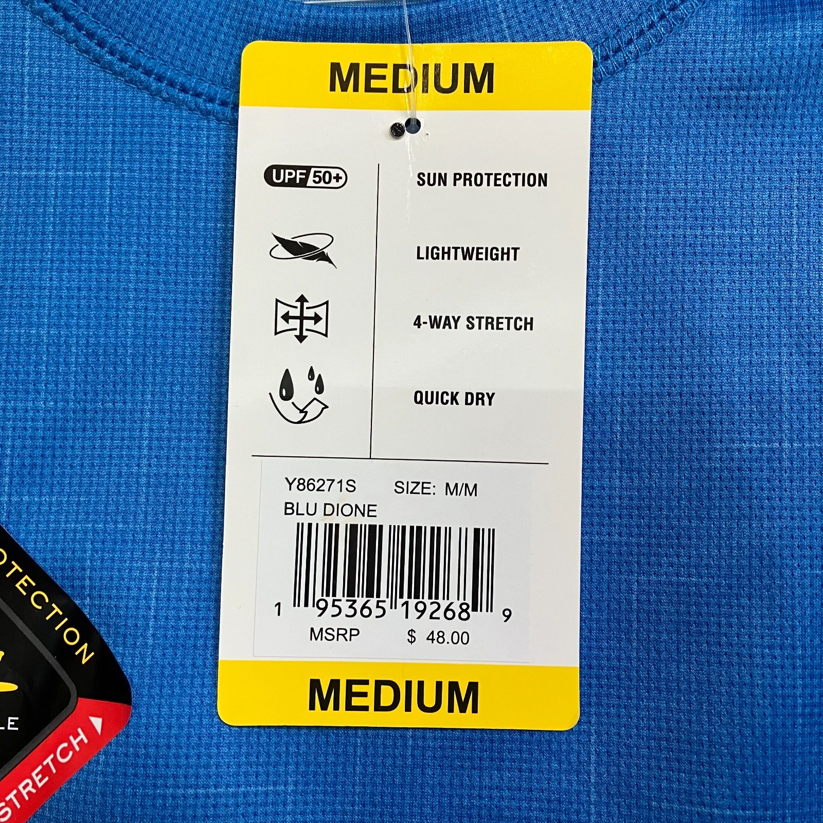 ZeroXposur Sun Protection T-Shirt Men's Medium Blue Short Sleeve UPF 50+ Stretch gallery