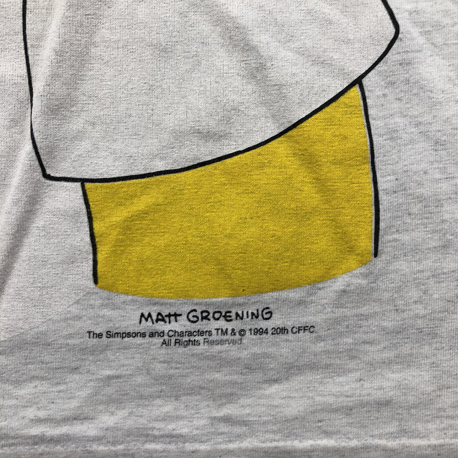 Vintage The Simpsons Shirt Mens Large Gray Graphic Homer D'oh 1994 Cartoon 90s gallery