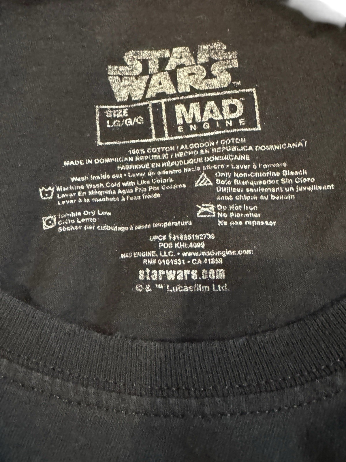 Star Wars Darth Vader Death Star Graphic Tee Shirt Mad Engine Men L Black gallery