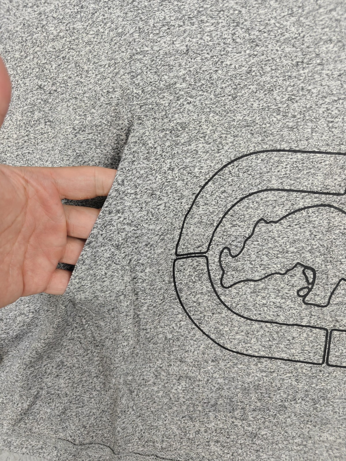Ecko Unltd Shirt Mens Large Grey Hooded Short Sleeve Kangaroo Pocket E012K897 gallery