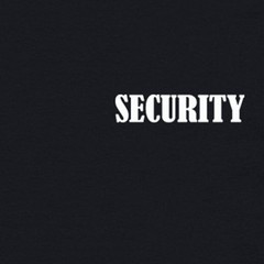 SECURITY T-SHIRT event bouncer event staff Black printed uniform FRONT & BACK