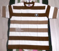 A Bathing Ape AAPE NOW BORDER TEE L size from Japan