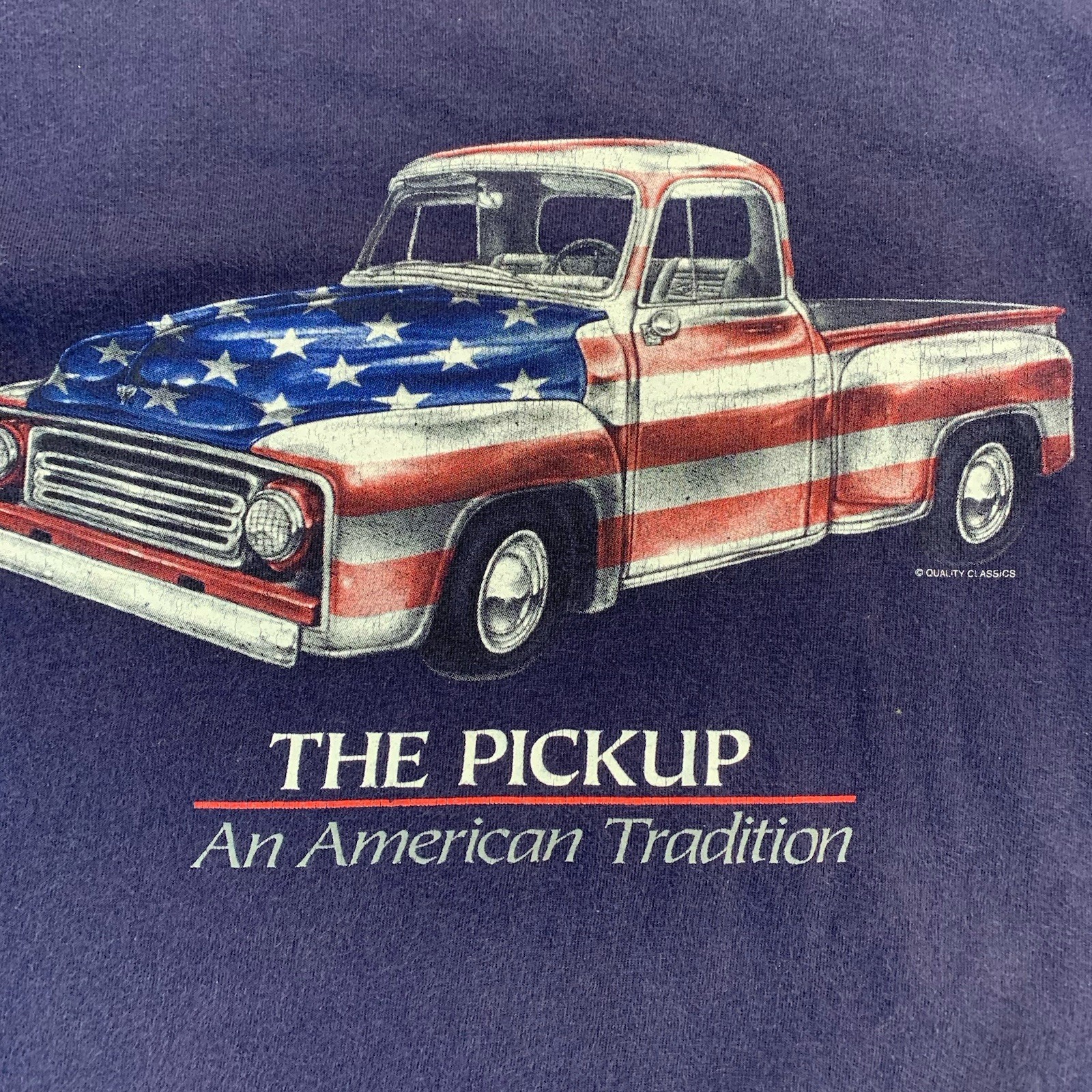 Delta Pro Weight T Shirt Mens XLBlue Ford Truck USA Flag Short Sleeve gallery