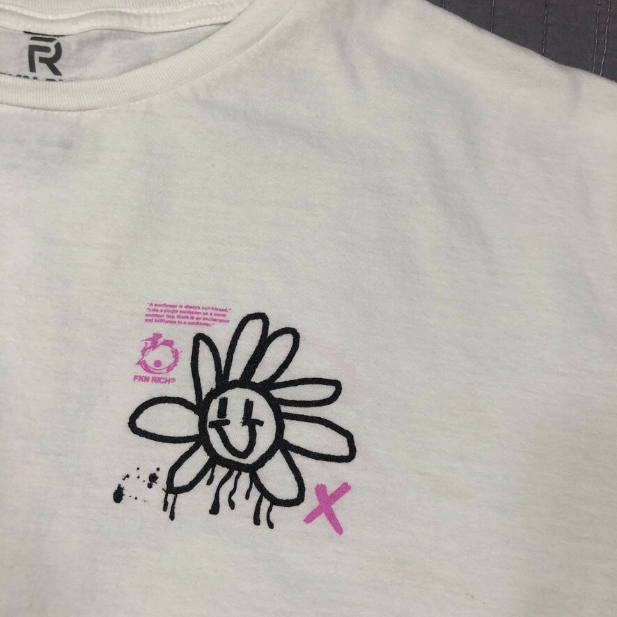 FKN Rich T Shirt Men XL White Graffiti Streetwear Modern Art Summer Collection gallery