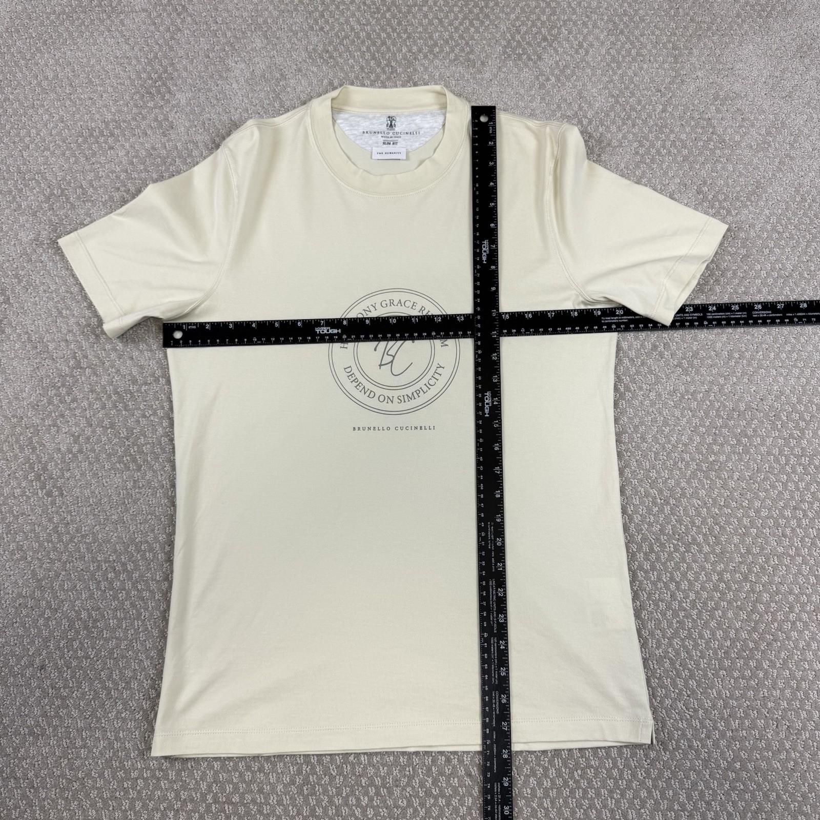 Brunello Cucinelli For Humanity Slim Fit Logo T Shirt Men’s Sz Small NWOT Italy gallery