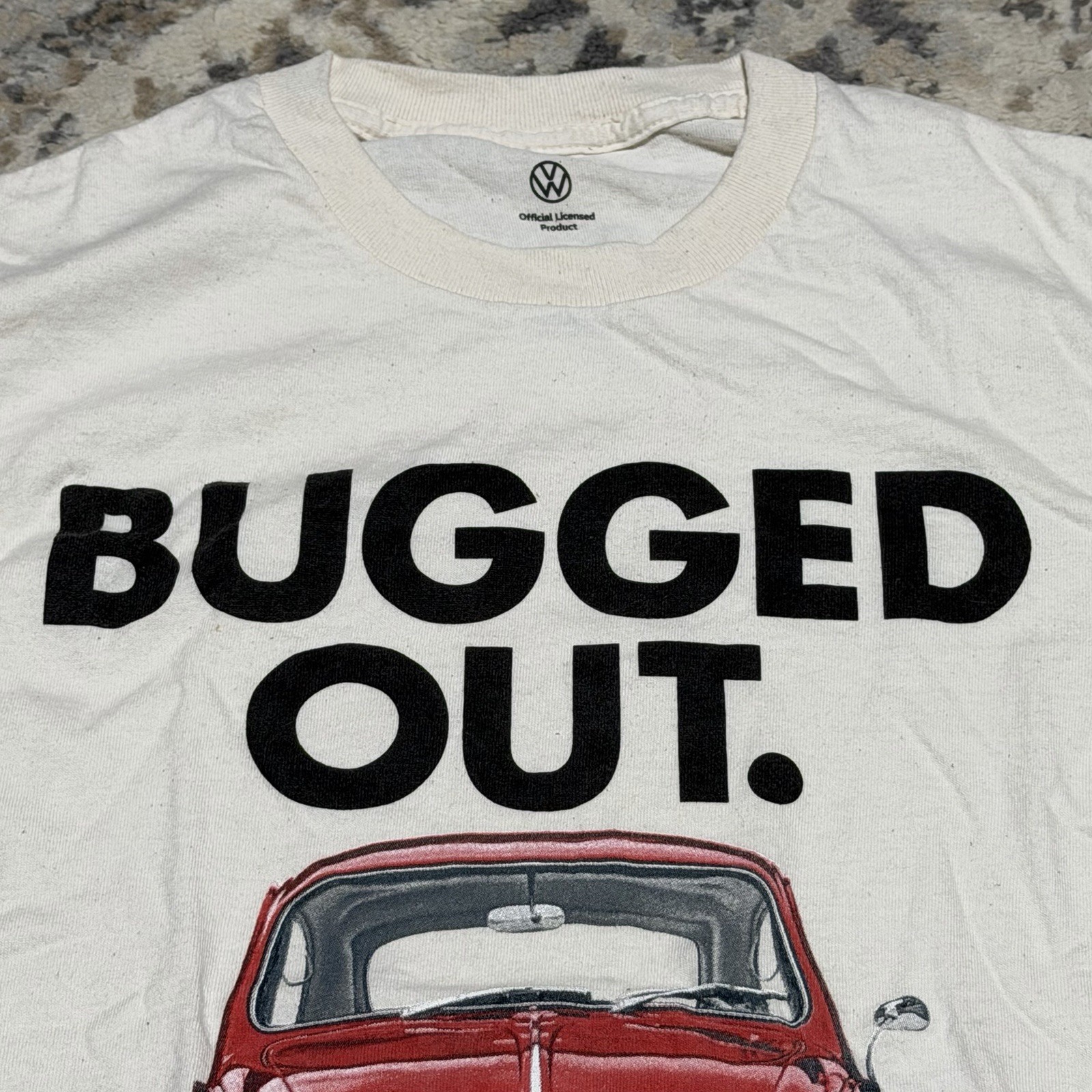 VW Volkswagen Red Bug Beetle Bugged Out T-Shirt Authentic Size Small gallery