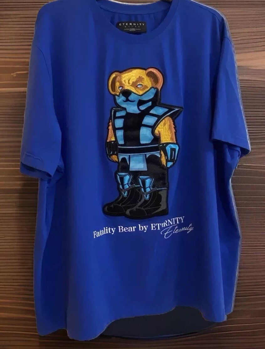 NWOT – Men’s Eternity BC/AD Bright Blue Fatality Bear T-Shirt Size 4XL