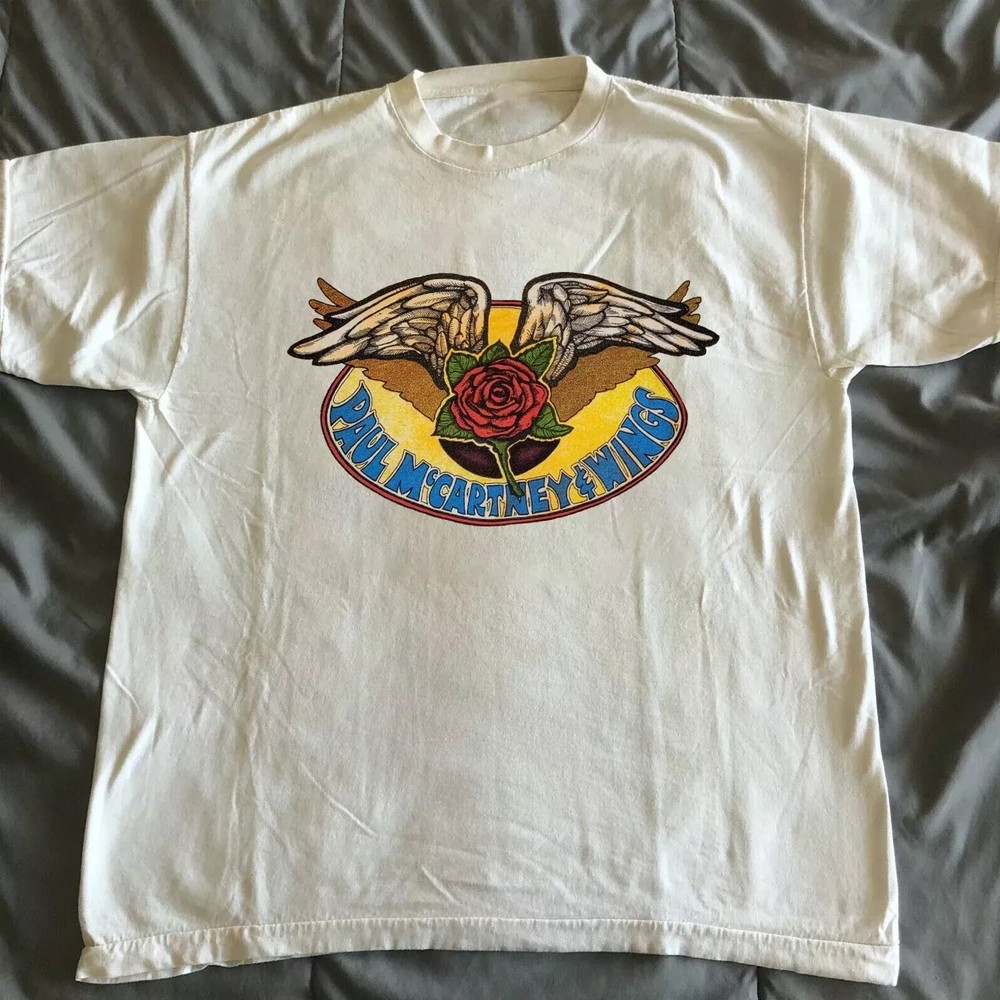 Paul McCartney & Wings 1976 The Beatles Tour T Shirt reprint AN53601