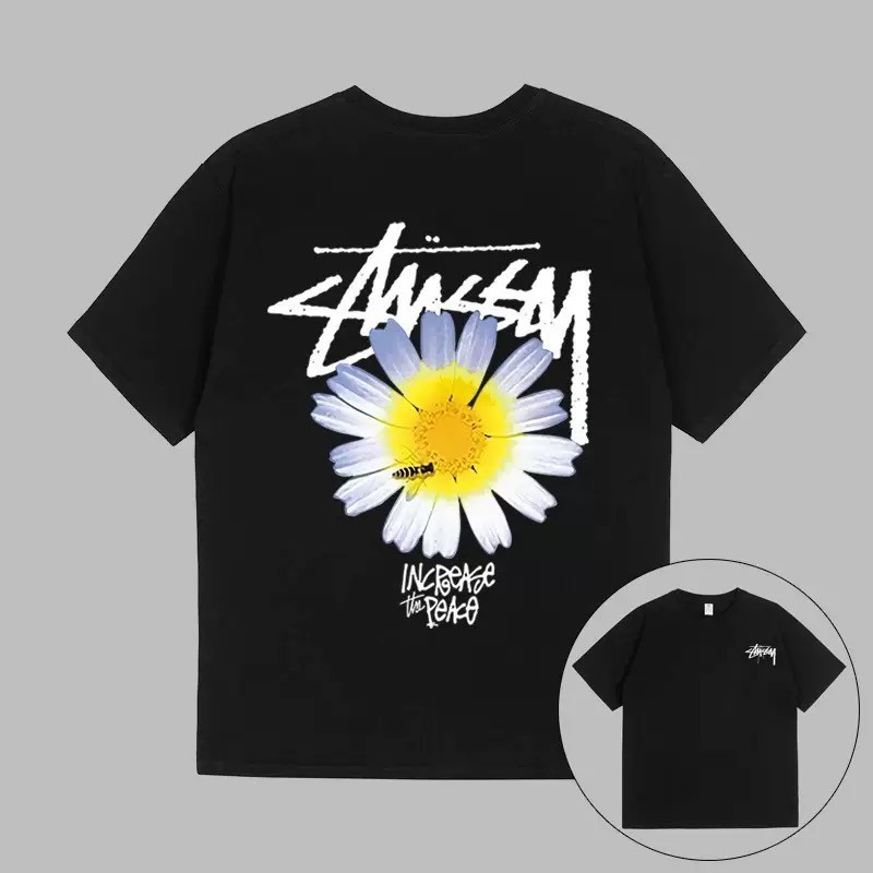 Stussy Increase The Peace Daisy Bee Graphic T-shirt White Streetwear Tee