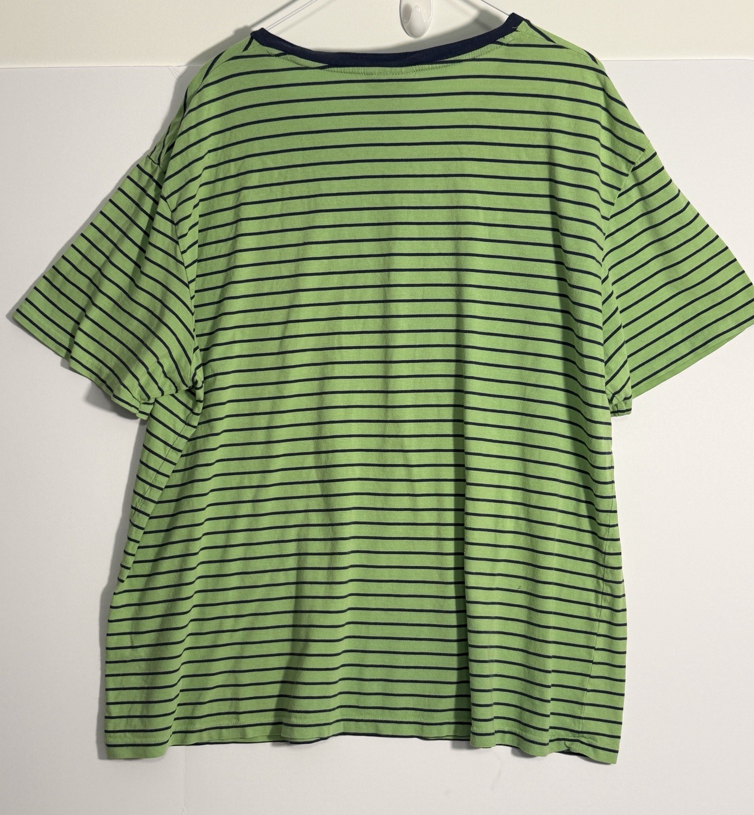 POLO by RALPH LAUREN Men’s Lime Green w/Navy Stripe Short Sleeve Tshirt Size XXL gallery