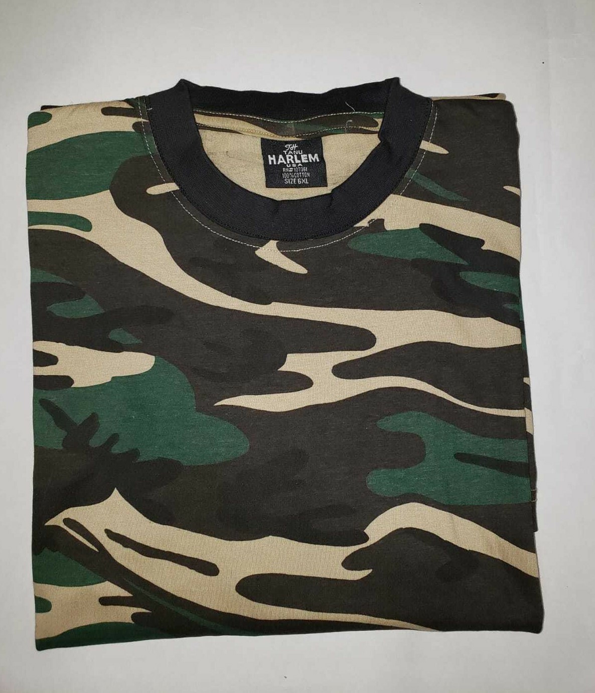 LOT OF 2 Camouflage T- SHIRTS 100% cotton made by HARLEM gallery