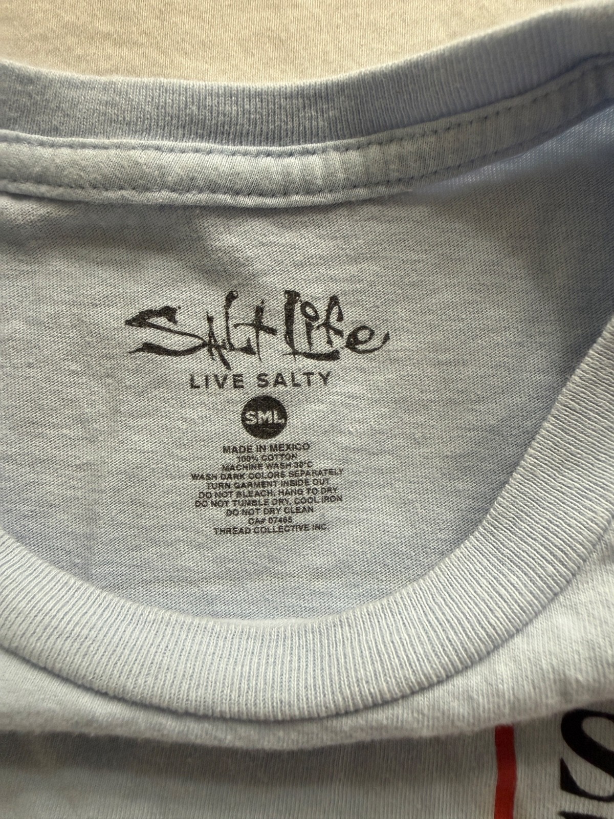 Salt Life Graphic T Shirt Small Blue Short Sleeve Beach Fishing Logo Tee gallery