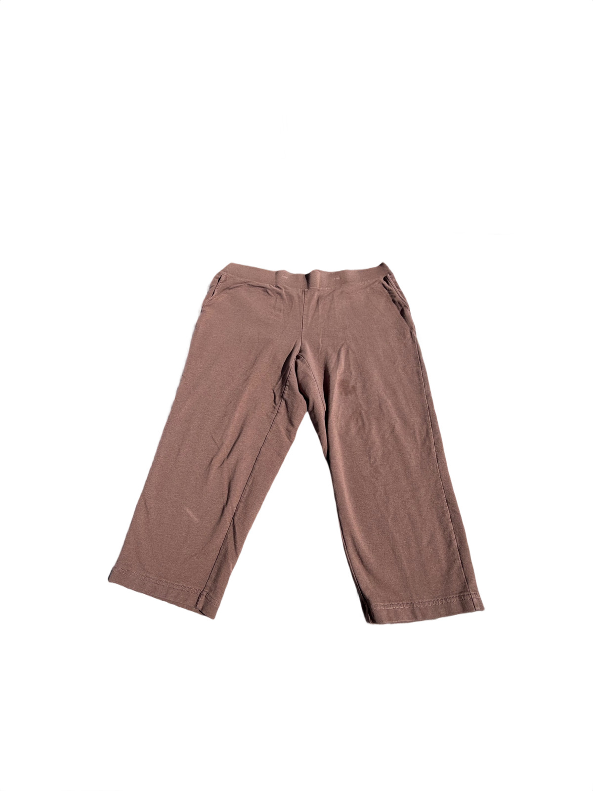 Vintage Casual Brown Cotton Trousers Unisex Ankle Length