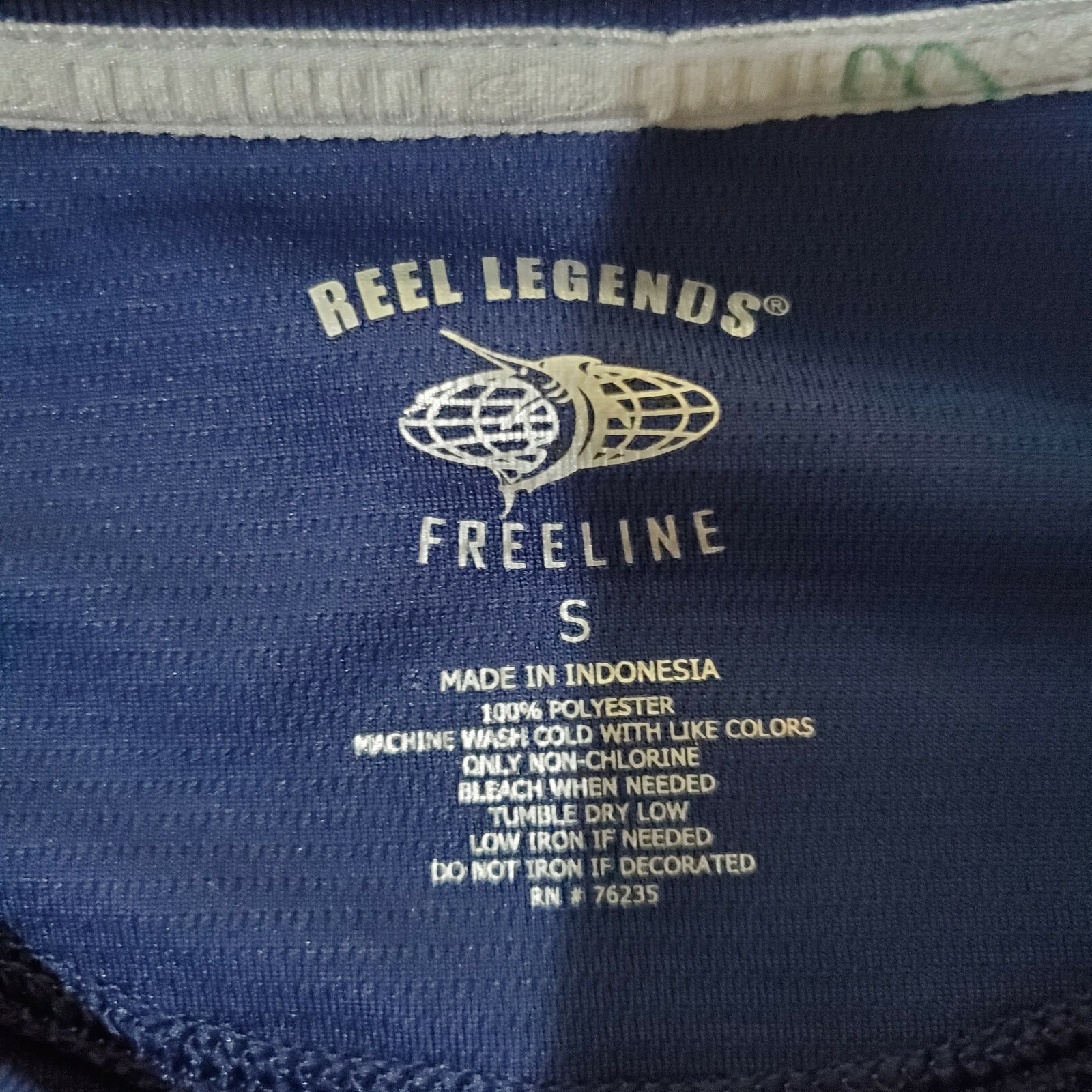 Reel Legends Shirt Mens S Short Sleeve Blue Polyester Fishing Outdoor Beach gallery