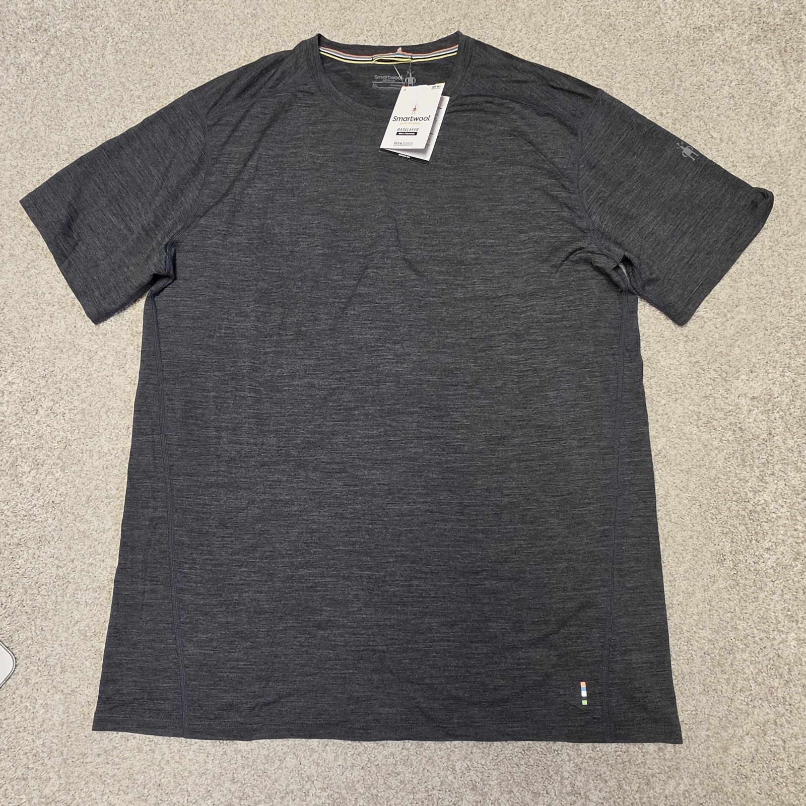 Smartwool Men’s T-shirt Gray Merino 150 Short Sleeve Crew Neck XL Baselayer