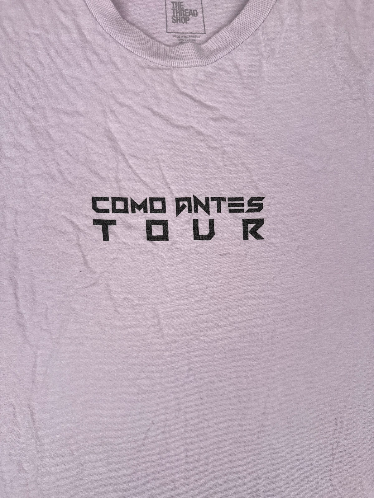 The Thread Shop Shirt Men Medium Purple Cotton Como Antes Tour Wisin Yandel READ gallery