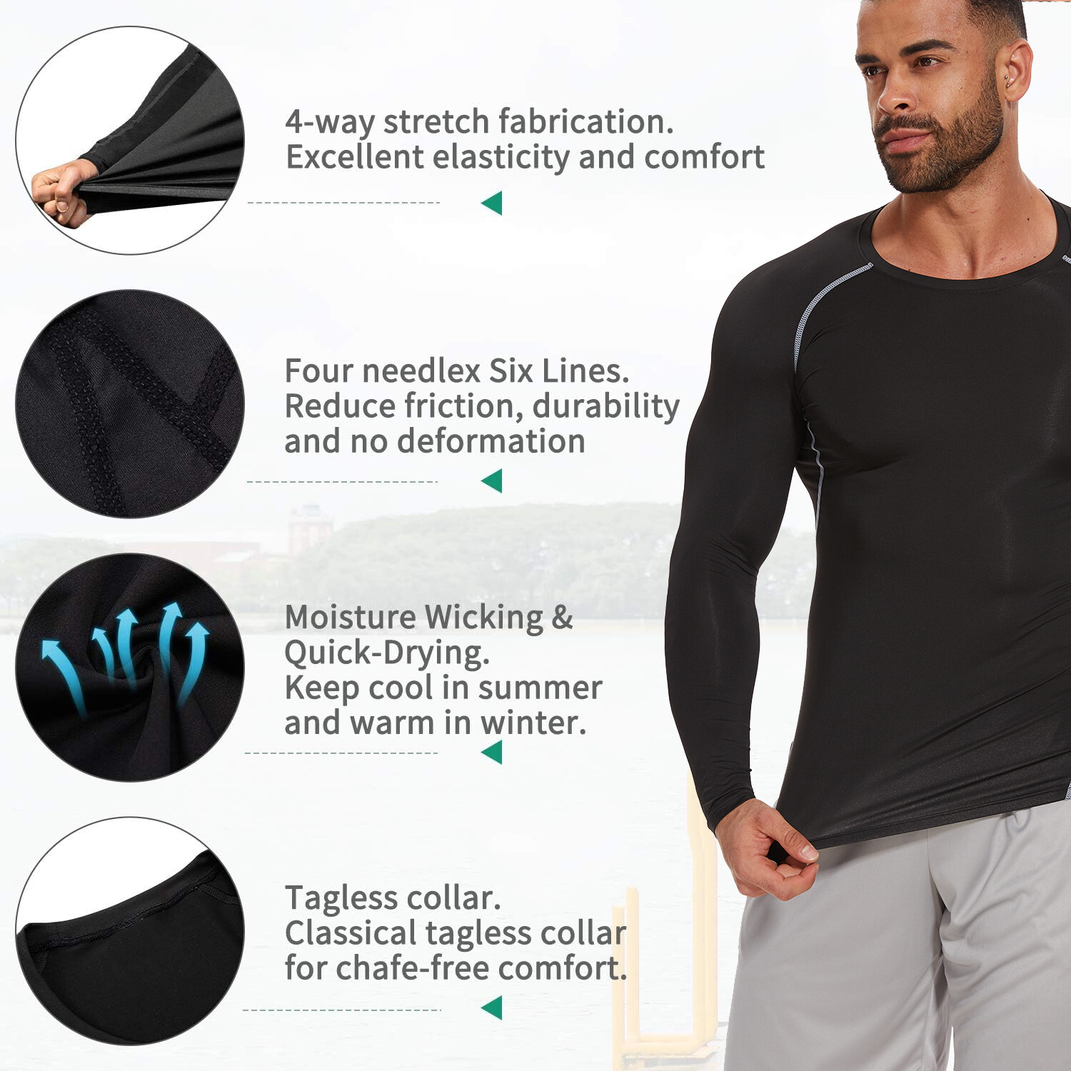 Men's Compression Short Sleeve Sports Running Shirt Fitness Quick Dry T-shirts gallery