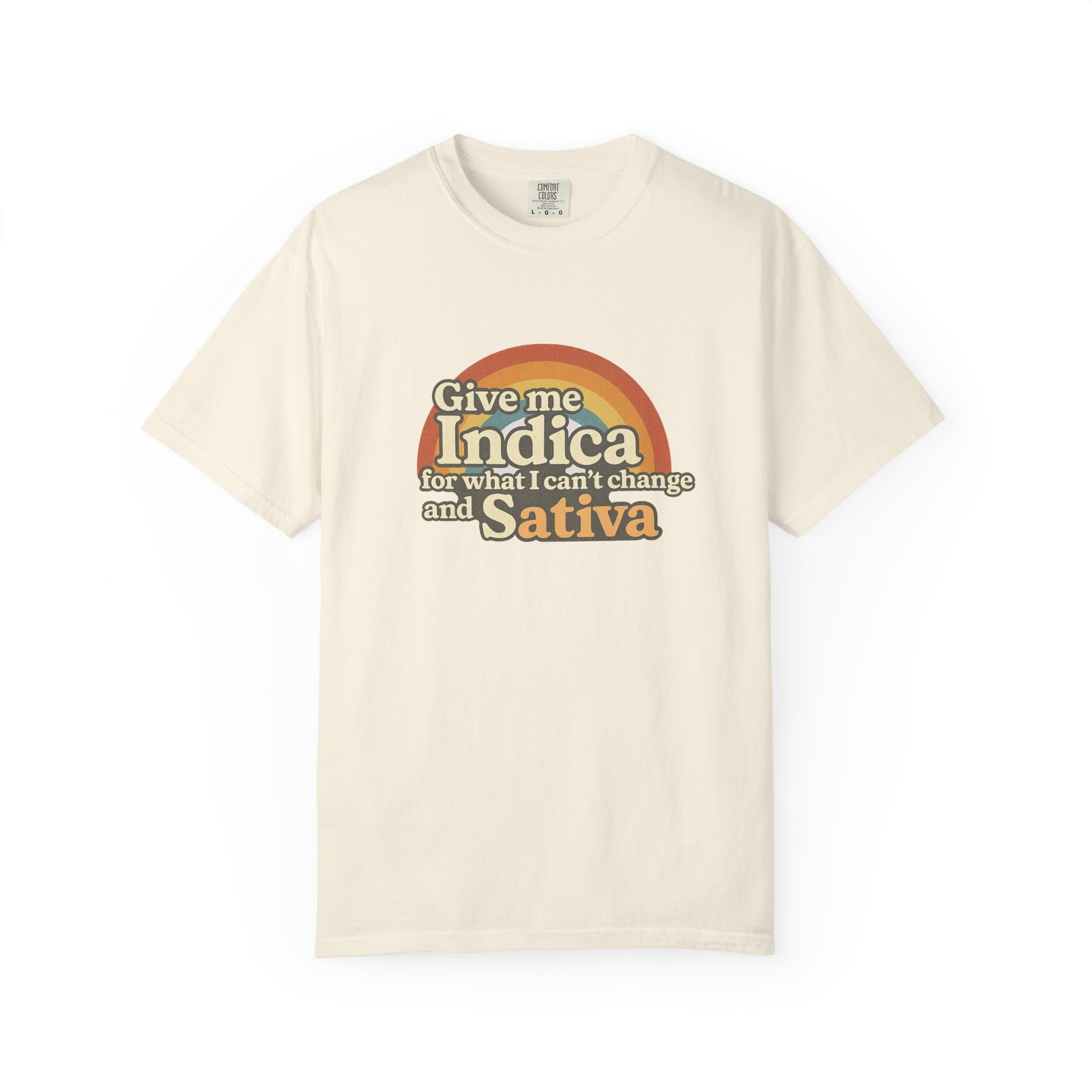 Retro Indica Sativa Funny Cannabis Tee, Nostalgic Serenity Prayer Tshirt