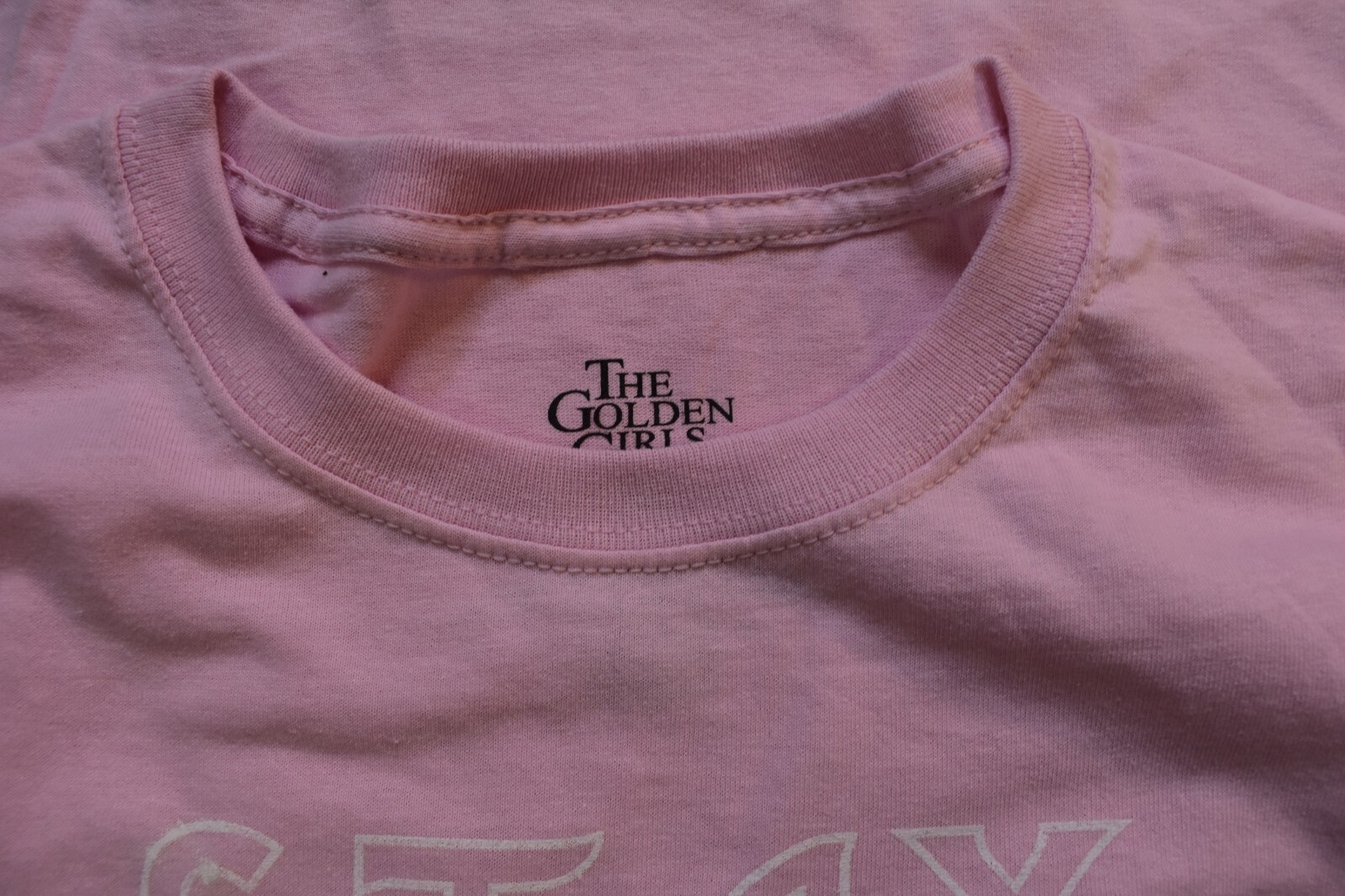 The Golden Girls Mens Stay Classy Group Photo Pink Shirt New S-2XL gallery