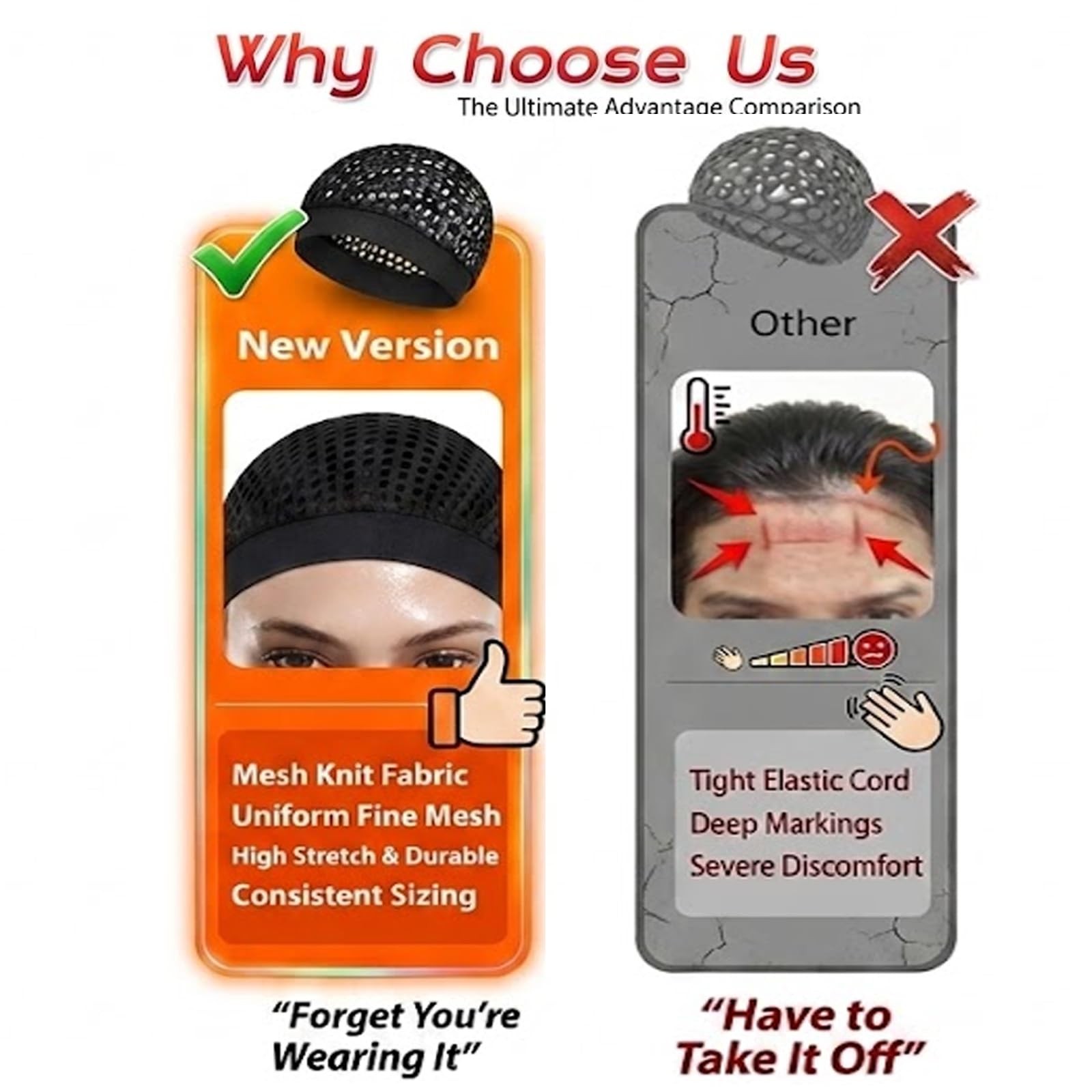 3 Packs Mesh Hair Net, Stretchy Elastic Hair Bonnet for Sleeping, No Marks & ... gallery